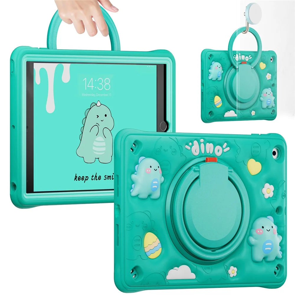 For iPad 10.2 (2021) / (2020) / (2019) Case Kickstand PC+Silicone+TPU Tablet Cover - 2