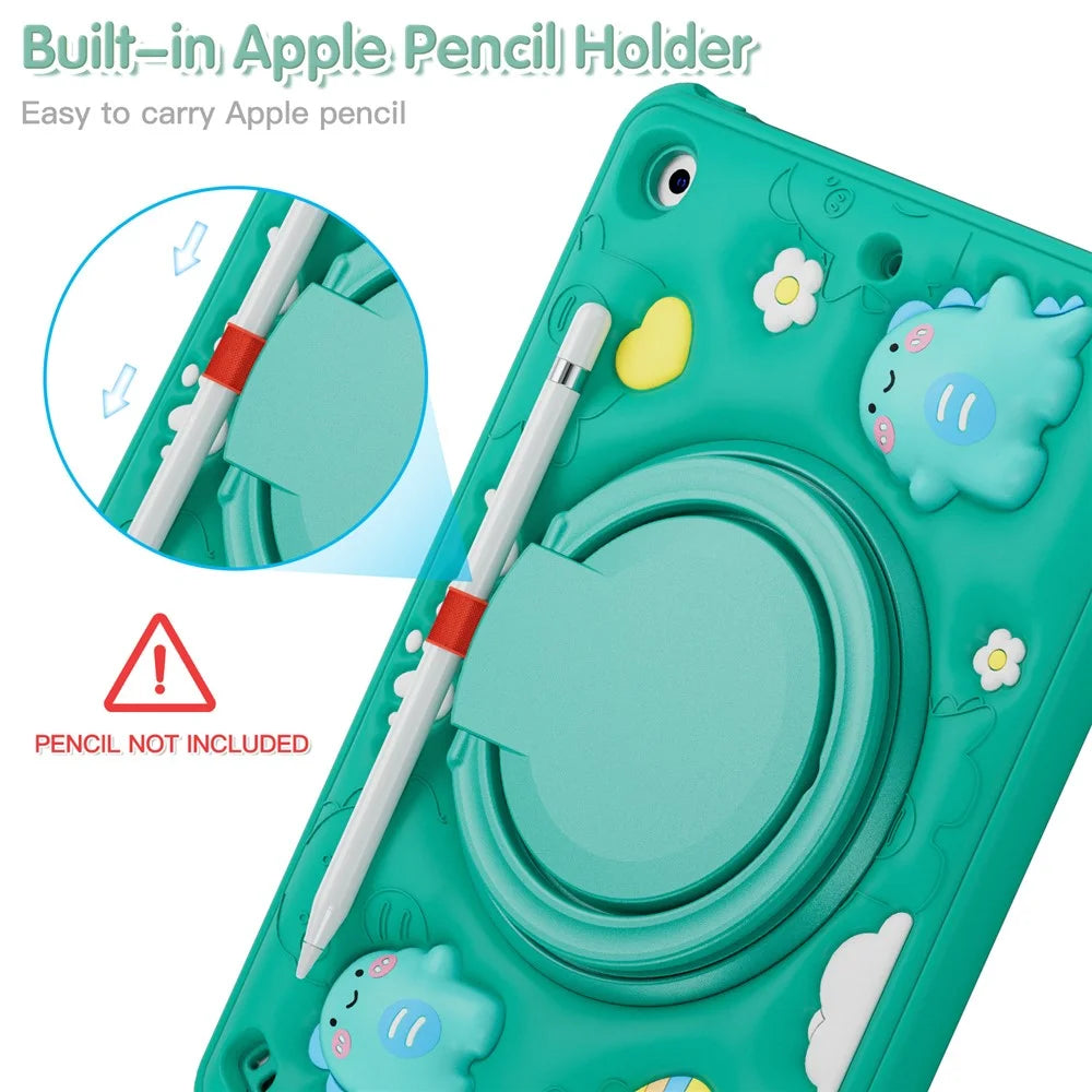 For iPad 10.2 (2021) / (2020) / (2019) Case Kickstand PC+Silicone+TPU Tablet Cover - 4
