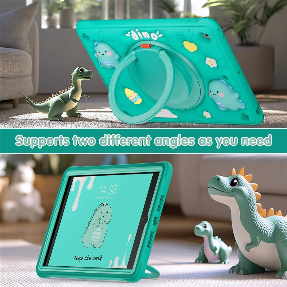For iPad 10.2 (2021) / (2020) / (2019) Case Kickstand PC+Silicone+TPU Tablet Cover - 6