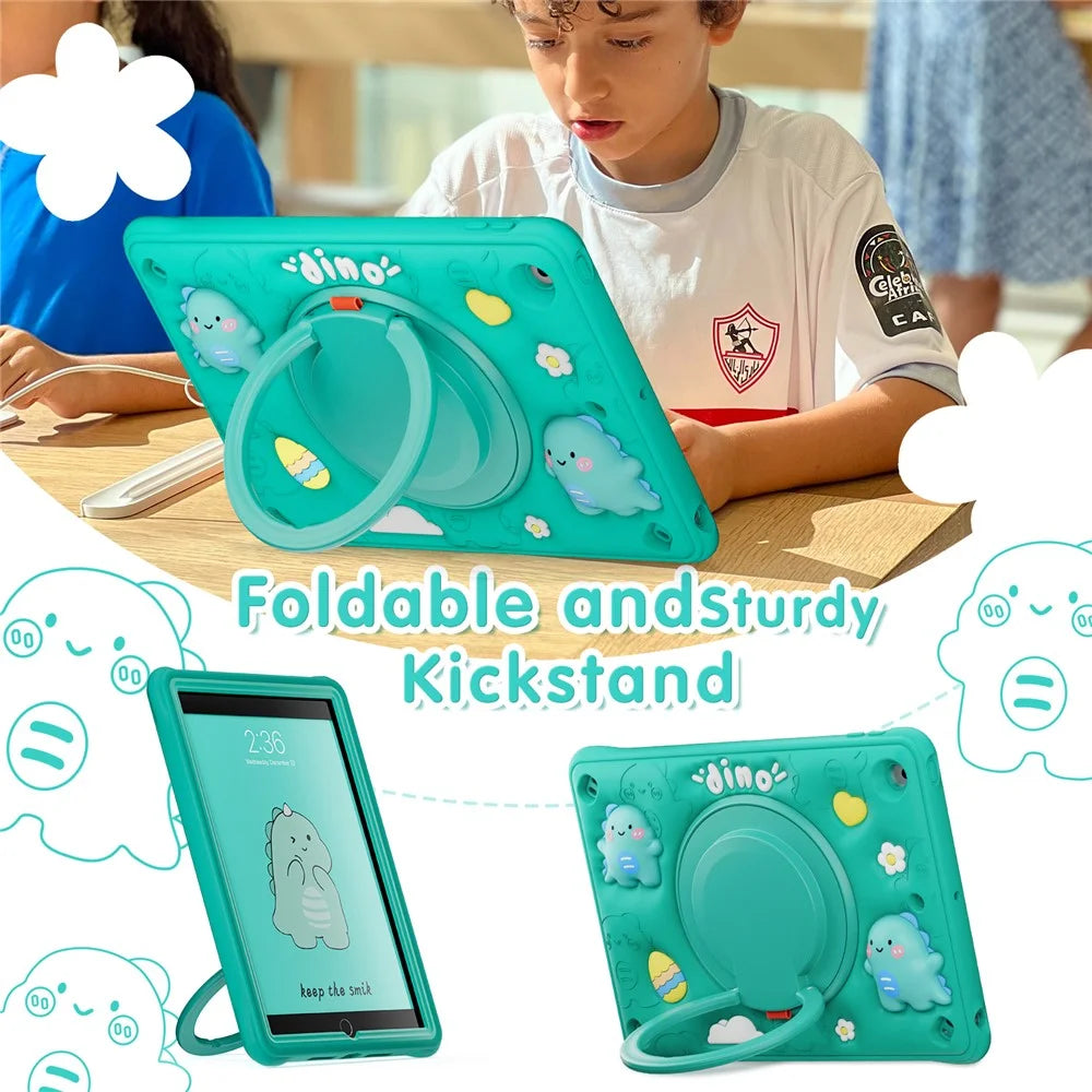 For iPad 10.2 (2021) / (2020) / (2019) Case Kickstand PC+Silicone+TPU Tablet Cover - 7