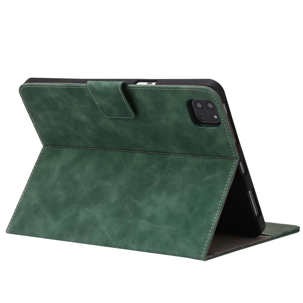 For iPad Air 11 (2026) / (2025) / (2024) / Air (2022) / (2020) / iPad Pro 11 (2021) / (2020) / (2018) / (2022) PU Leather Wallet Tablet Cover - Green - 4