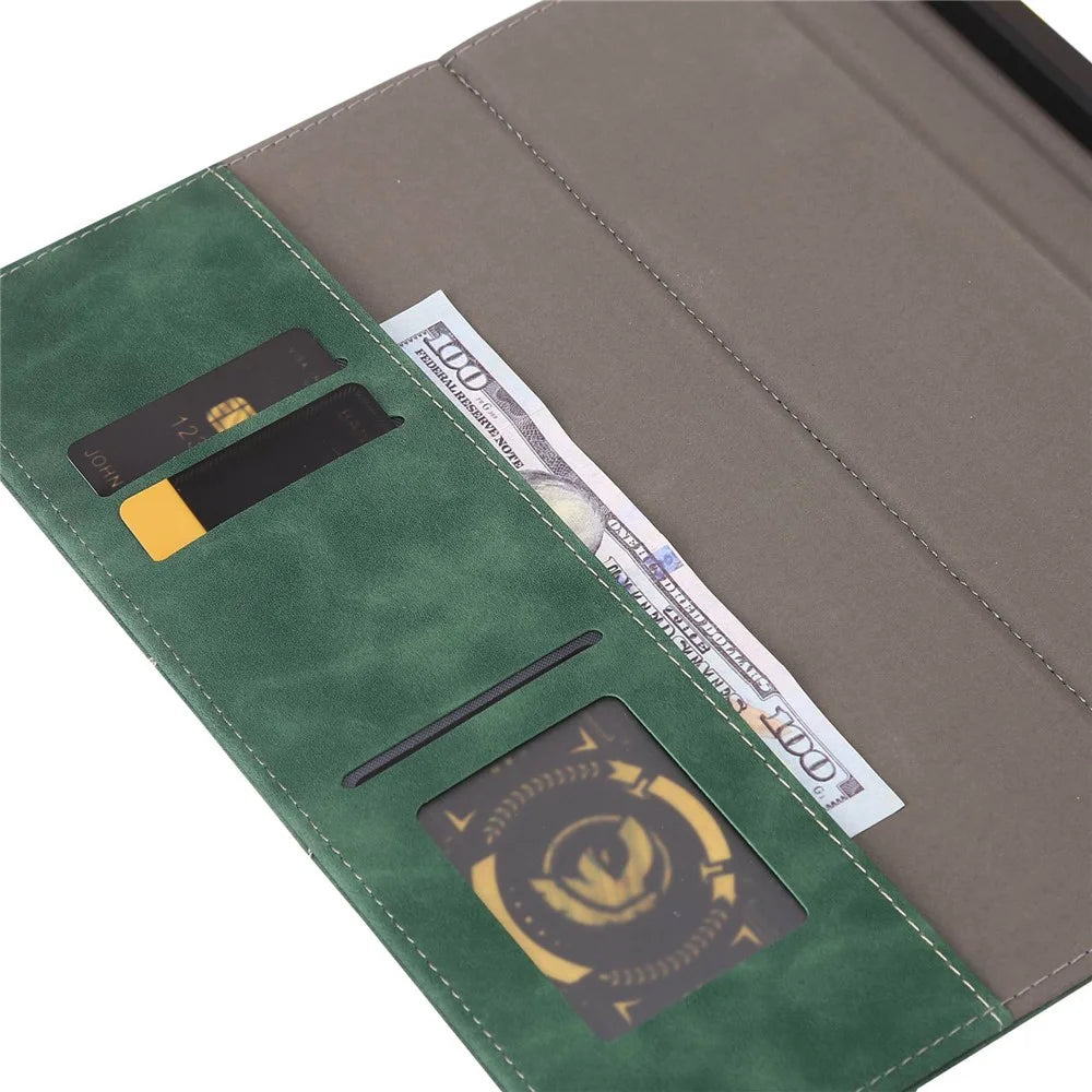For iPad Air 11 (2026) / (2025) / (2024) / Air (2022) / (2020) / iPad Pro 11 (2021) / (2020) / (2018) / (2022) PU Leather Wallet Tablet Cover - Green - 5