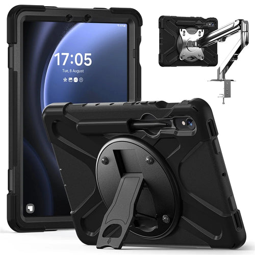 For Samsung Galaxy Tab S10 Lite / S10 FE / S9 FE X510 / S9 X710 / S8 X700 / S7 T870 Case Kickstand PC+Silicone Tablet Cover - 1