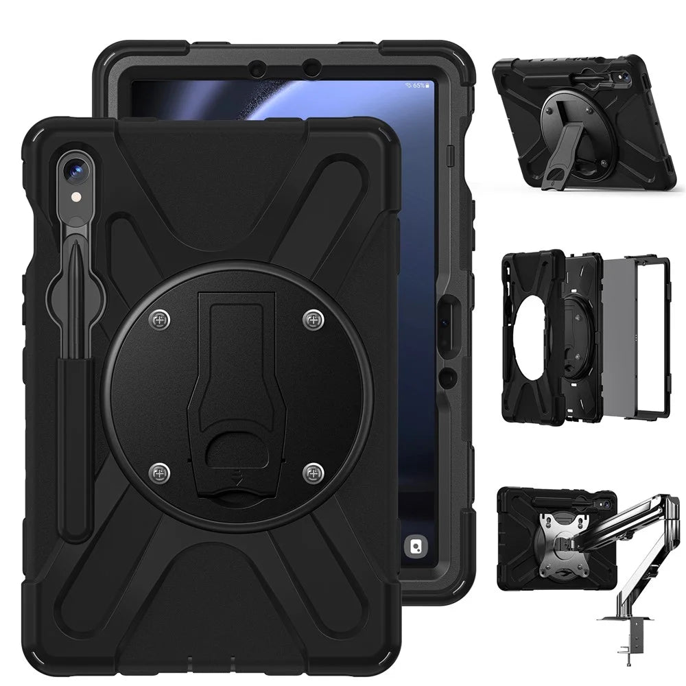 For Samsung Galaxy Tab S10 Lite / S10 FE / S9 FE X510 / S9 X710 / S8 X700 / S7 T870 Case Kickstand PC+Silicone Tablet Cover - 2