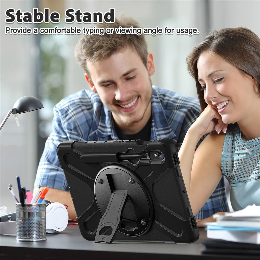 For Samsung Galaxy Tab S10 Lite / S10 FE / S9 FE X510 / S9 X710 / S8 X700 / S7 T870 Case Kickstand PC+Silicone Tablet Cover - 7