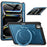 For iPad Pro 13 (2025) / 13 (2024) Case with Pencil Slot Rotating Kickstand PC+TPU Shockproof Tablet Cover - Navy Blue - 1