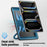 For iPad Pro 13 (2025) / 13 (2024) Case with Pencil Slot Rotating Kickstand PC+TPU Shockproof Tablet Cover - Navy Blue - 5