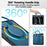 For iPad Pro 13 (2025) / 13 (2024) Case with Pencil Slot Rotating Kickstand PC+TPU Shockproof Tablet Cover - Navy Blue - 6