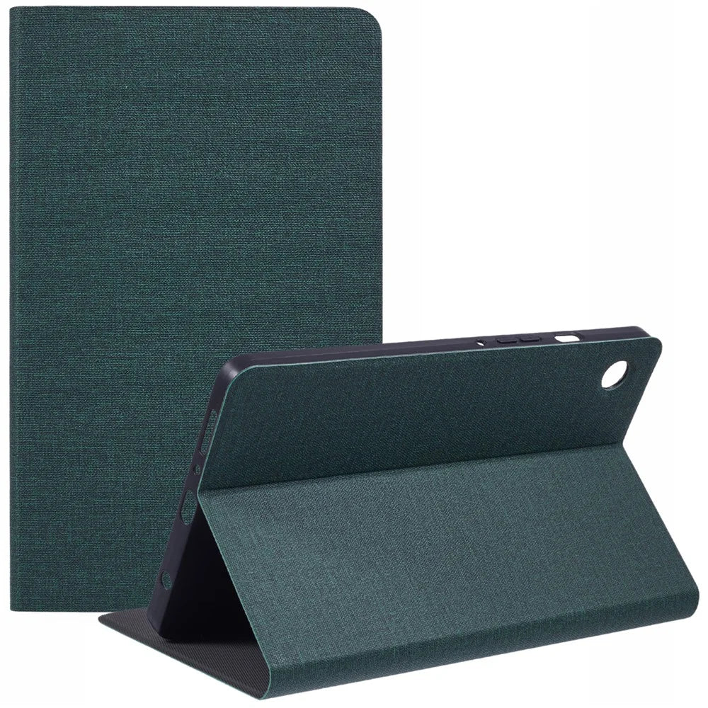 X-LEVEL For Samsung	Galaxy Tab A9 X115 Case Cloth Texture Leather Tablet Cover - Green - 1
