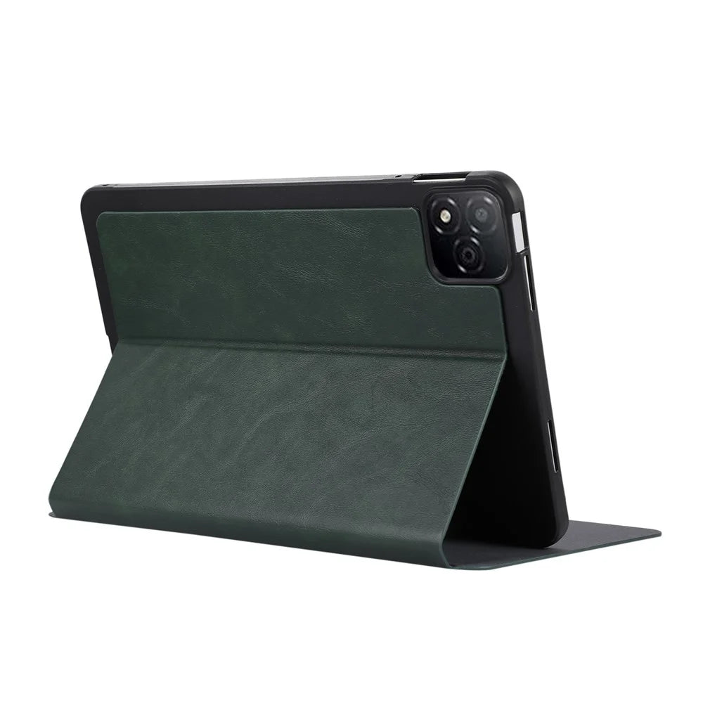 For Infinix Xpad Shockproof Case PU Leather Tablet Cover with Stand - Green - 4