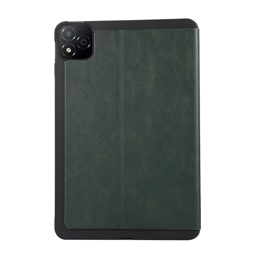 For Infinix Xpad Shockproof Case PU Leather Tablet Cover with Stand - Green - 6