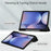 For Samsung Galaxy Tab S10+ Case Clear Acrylic Leather Tablet Cover Support Auto Sleep  /  Wake - Black - 3