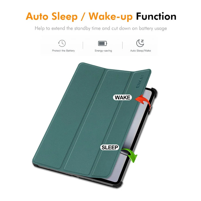 ENKAY HAT PRINCE For OnePlus Pad Pro / OnePlus Pad 2 Trifold Stand Cover   PU Leather+PC Tablet Case with Auto Wake / Sleep - Black - 2