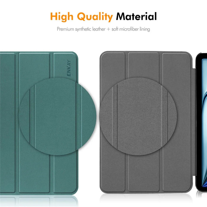 ENKAY HAT PRINCE For Lenovo Xiaoxin Pad Pro 12.7 (2025) Trifold Stand Cover   PU Leather+PC Tablet Case with Auto Wake / Sleep - Black - 6