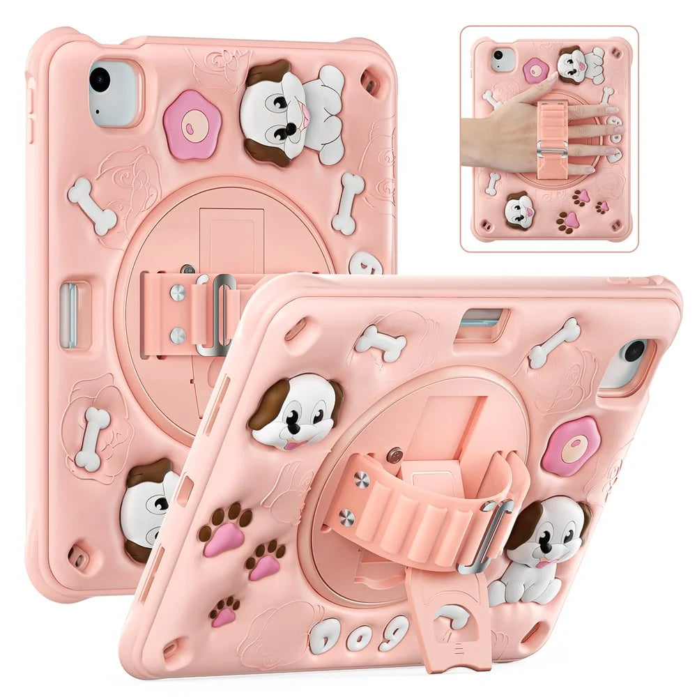 For iPad Air 11 (2025) / (2024) / Air (2022) / (2020) / Pro 11 (2022) / (2021) / (2020) / (2018) Case Kickstand Cute Dog Cover - 1