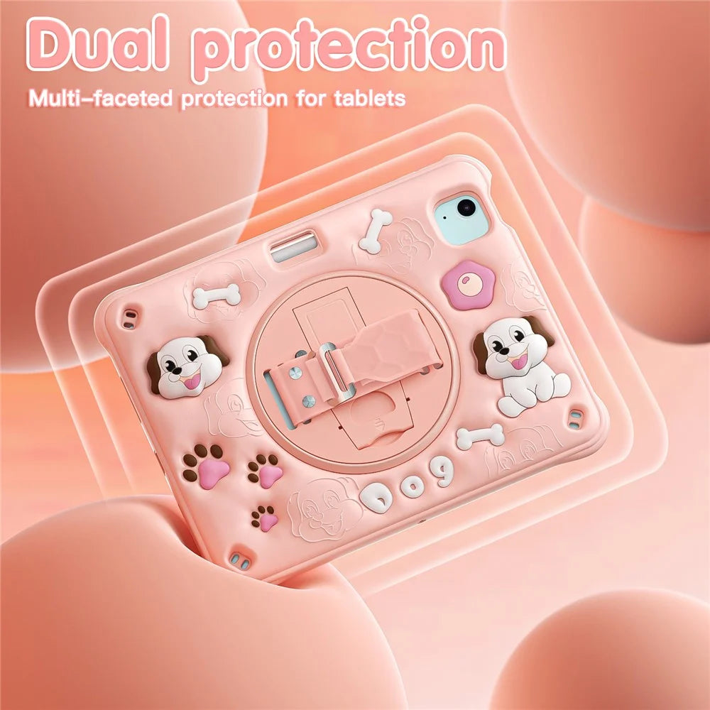For iPad Air 11 (2025) / (2024) / Air (2022) / (2020) / Pro 11 (2022) / (2021) / (2020) / (2018) Case Kickstand Cute Dog Cover - 5