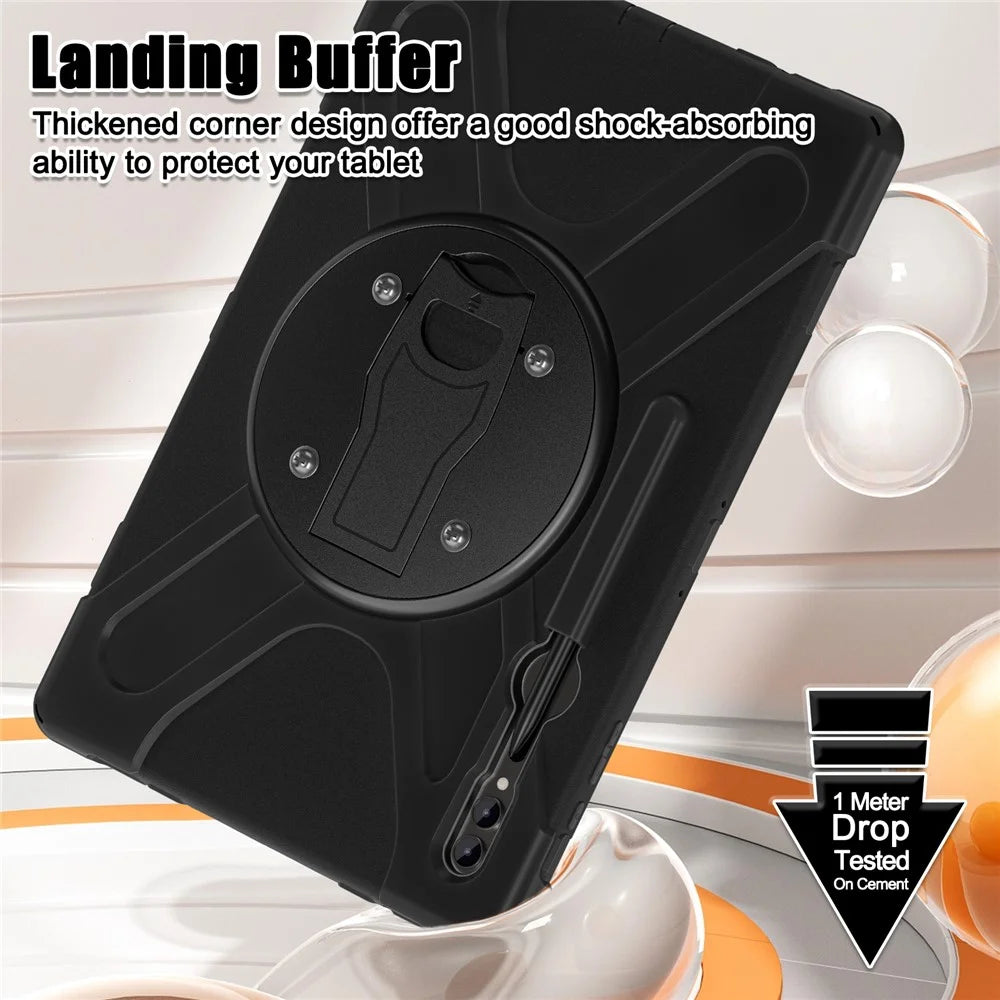 For Samsung Galaxy Tab S10 Ultra X920 / S9 Ultra X910 / S8 Ultra X900 X906 Case Kickstand PC+Silicone Tablet Cover - 6