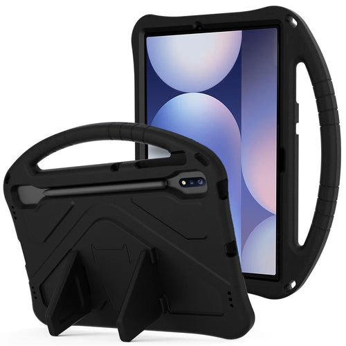 For Samsung Galaxy Tab S10+ Case EVA Tablet Cover with Handle Kickstand Children Friendly - Black - 1
