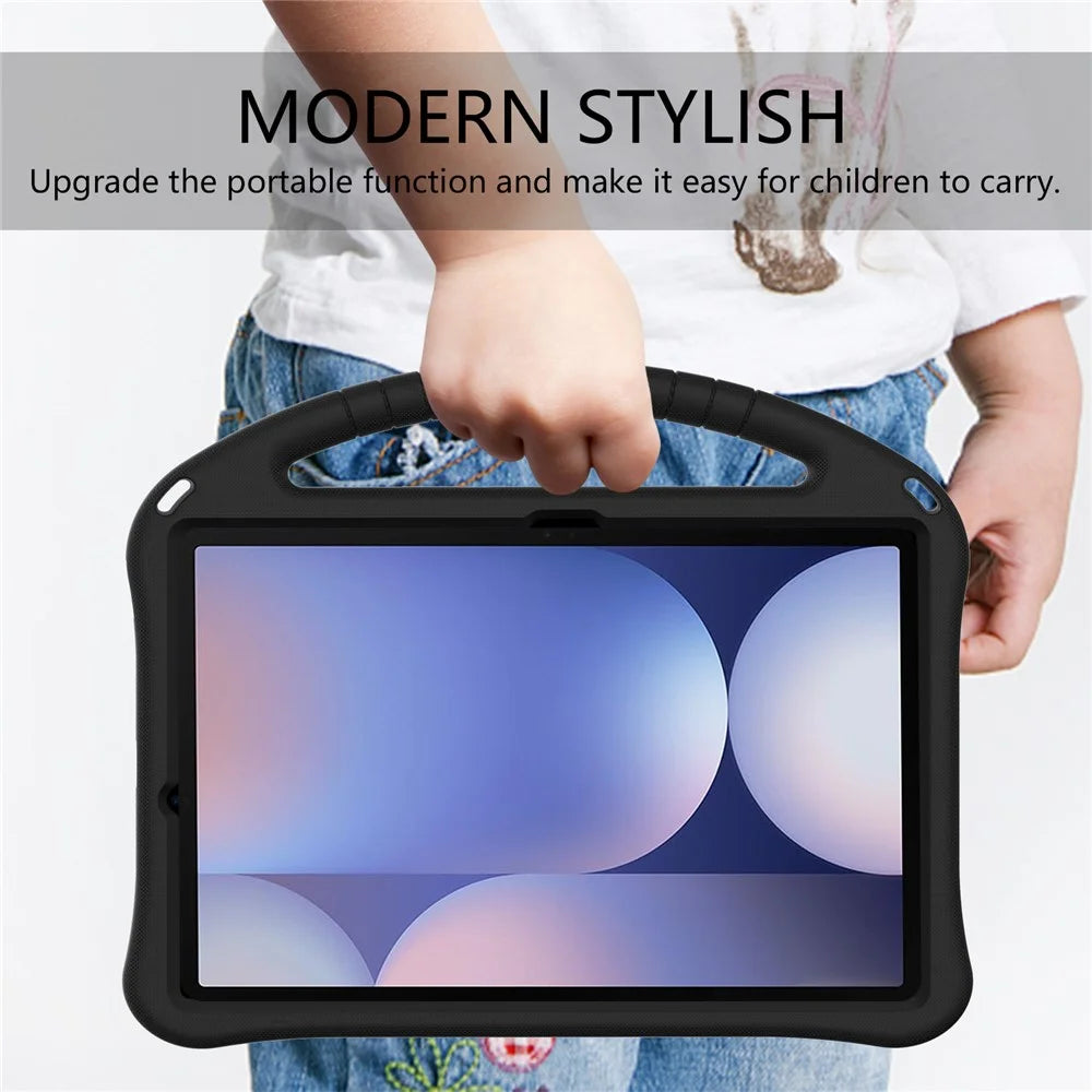 For Samsung Galaxy Tab S10+ Case EVA Tablet Cover with Handle Kickstand Children Friendly - Black - 3