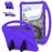 For Samsung Galaxy Tab S10 Ultra Case EVA Tablet Cover with Handle Kickstand Children Friendly - Purple - 1