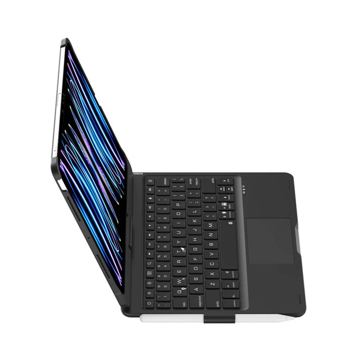 For iPad (2025) / 10.9 (2022) Trackpad Backlight Keyboard with Tablet Case - Black - 5