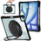 For iPad Air 13 (2026) / (2025) / (2024) / Pro 12.9 (2022) / (2021) / (2020) / (2018) Case Rotary Kickstand PC+TPU+Acrylic Tablet Cover - Black - 1