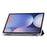 For Samsung Galaxy Tab S10+ Case Tri-Fold Stand Leather+TPU+Acrylic Clear Back Tablet Cover - Black - 2