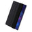For Samsung Galaxy Tab S10+ Case Tri-Fold Stand Leather+TPU+Acrylic Clear Back Tablet Cover - Black - 6