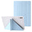 For Samsung Galaxy Tab S10+ Case PU Leather Origami Stand Clear Tablet Cover - Baby Blue - 1