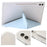 For Samsung Galaxy Tab S10+ Case PU Leather Origami Stand Clear Tablet Cover - Baby Blue - 4