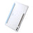 For Samsung Galaxy Tab S10+ Case PU Leather Origami Stand Clear Tablet Cover - Baby Blue - 7