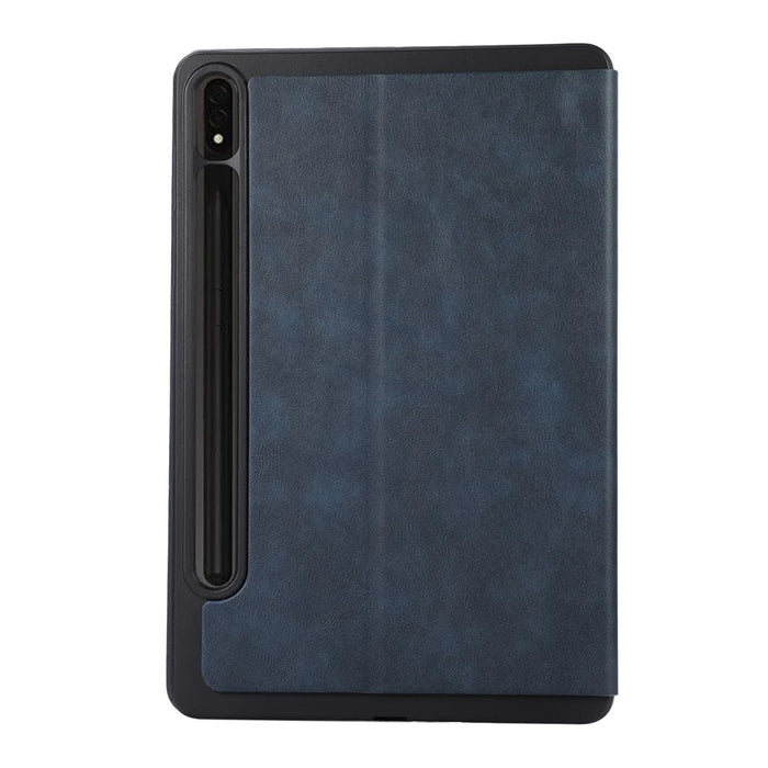 For Samsung Galaxy Tab S10+ Shockproof Case PU Leather Tablet Cover with Stand - Blue - 6