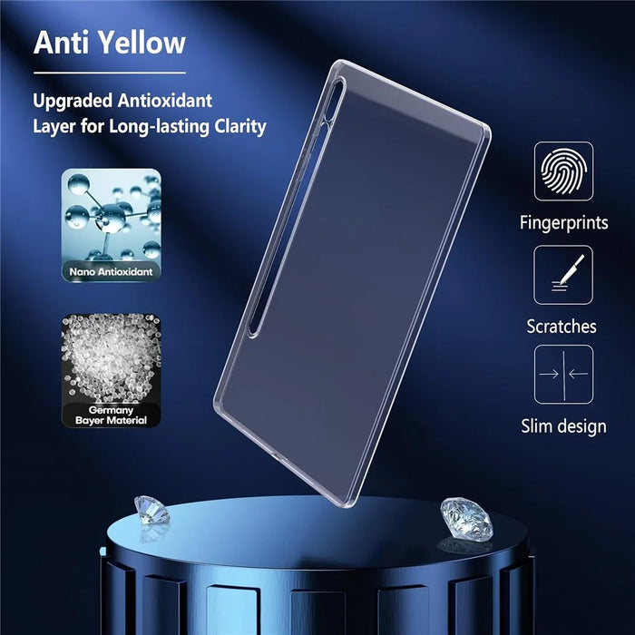 For Samsung Galaxy Tab S10 Ultra Super Clear Case Drop Protection Shell TPU Tablet Cover - 4