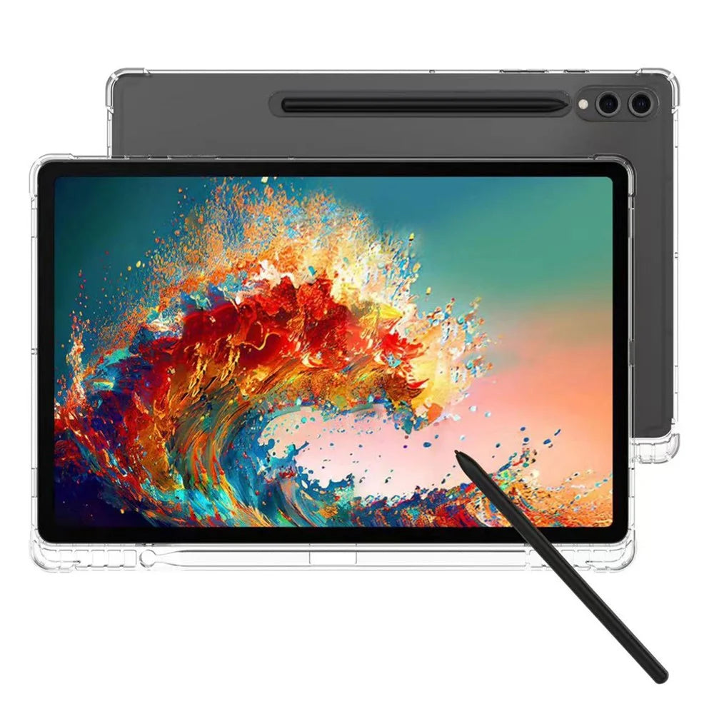 For Samsung Galaxy Tab S10+ Case Reinforced Four Corner Anti-Drop Clear TPU Tablet Cover with Pen Slot - 3