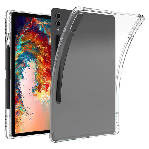 For Samsung Galaxy Tab S10 Ultra Case Reinforced Four Corner Anti-Drop Clear TPU Tablet Cover with Pen Slot - 1