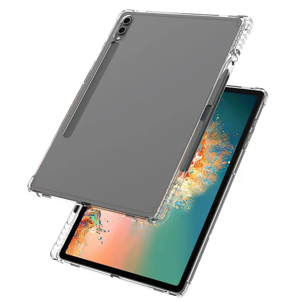 For Samsung Galaxy Tab S10 Ultra Case Reinforced Four Corner Anti-Drop Clear TPU Tablet Cover with Pen Slot - 4