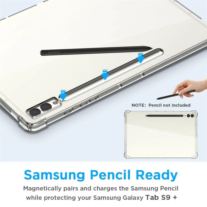 For Samsung Galaxy Tab S10+ Case Four Corner Shockproof Clear Tablet TPU Cover - 2