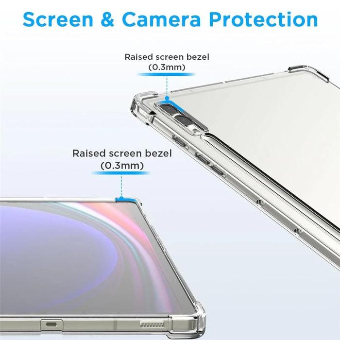 For Samsung Galaxy Tab S10+ Case Four Corner Shockproof Clear Tablet TPU Cover - 4