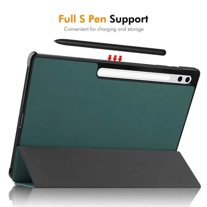 ENKAY HAT PRINCE For Samsung Galaxy Tab S9+ / Galaxy Tab S9 FE+ / Galaxy Tab S10+ Trifold Stand Cover   PU Leather+PC Tablet Case - Black - 4