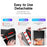DUX DUCIS For Samsung Galaxy Tab S10 Ultra / Galaxy Tab S9 Ultra / Galaxy Tab S8 Ultra Case  Magi Series Detachable Origami Stand Leather+PC+TPU Clear Back Cover - Black - 3