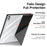 DUX DUCIS For Samsung Galaxy Tab S10 Ultra / Galaxy Tab S9 Ultra / Galaxy Tab S8 Ultra Case  Magi Series Detachable Origami Stand Leather+PC+TPU Clear Back Cover - Black - 6