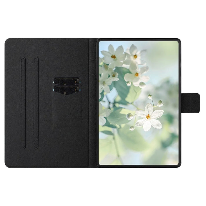 For iPad mini (2021) Case Pattern Printed Stand Litchi Texture Leather Tablet Cover with Card Slots - Block - 3