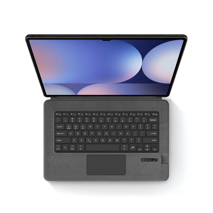 For Samsung Galaxy Tab S10 Ultra / S9 Ultra / S8 Ultra Leather Case + Touchpad Bluetooth-Compatible Keyboard (without Backlit) - 7