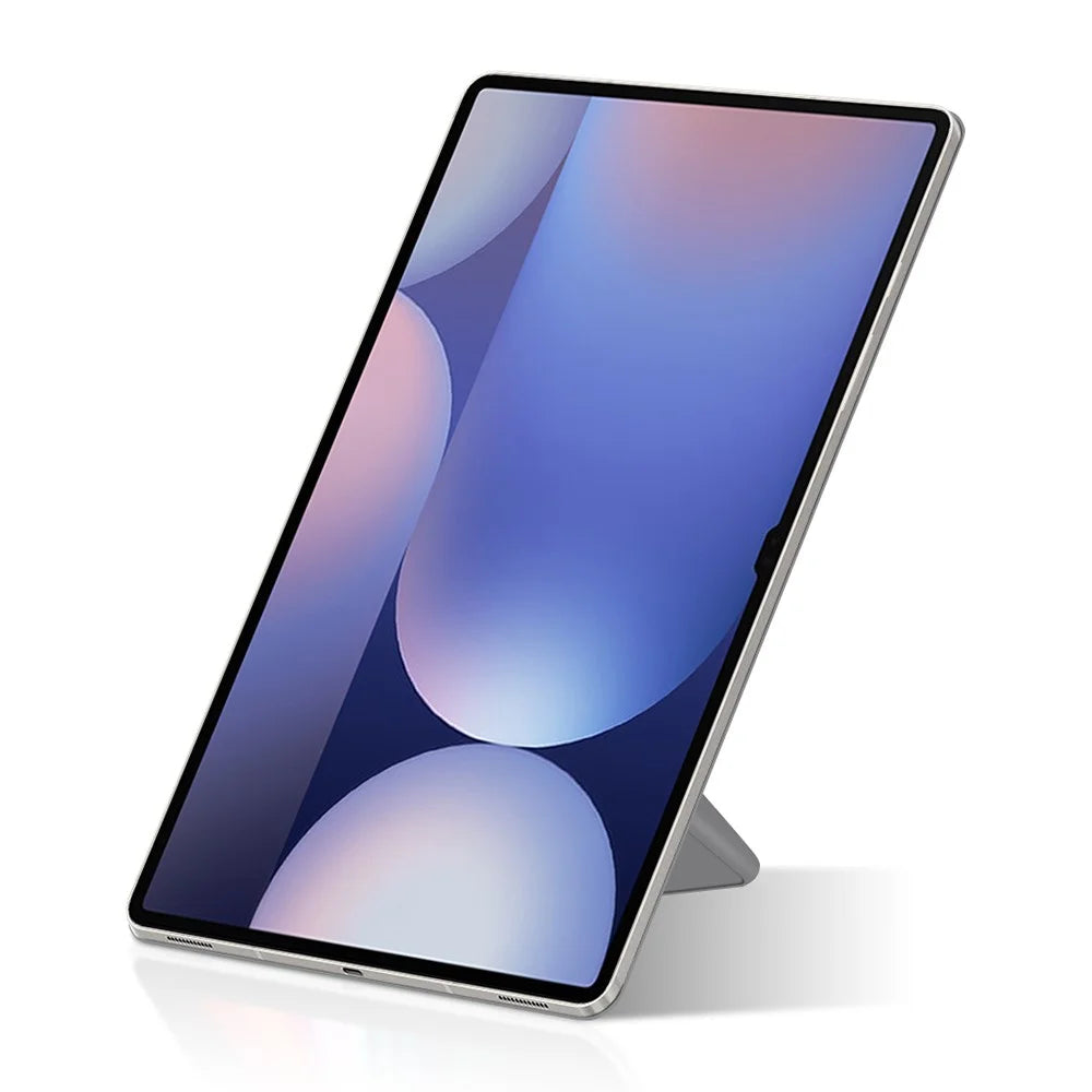 For Samsung Galaxy Tab S10 Ultra / S9 Ultra Case Origami Stand PU Leather Magnetic Tablet Cover - Grey - 5