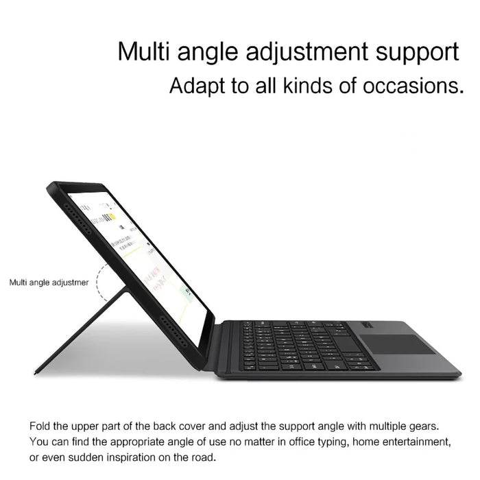 For Samsung Galaxy Tab S10+ / S9+ Backlit Magnetic Bluetooth-Compatible Keyboard Leather Stand Case, Arabic Version - 3