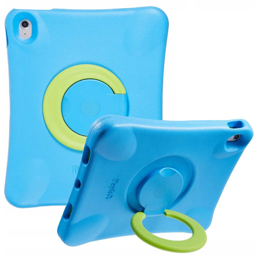 PEPKOO For iPad Air 13 (2026) / (2025) / (2024) Shockproof Tablet Case 360-Degree Rotatable PC Kickstand EVA Protective Cover - Blue / Green - 1