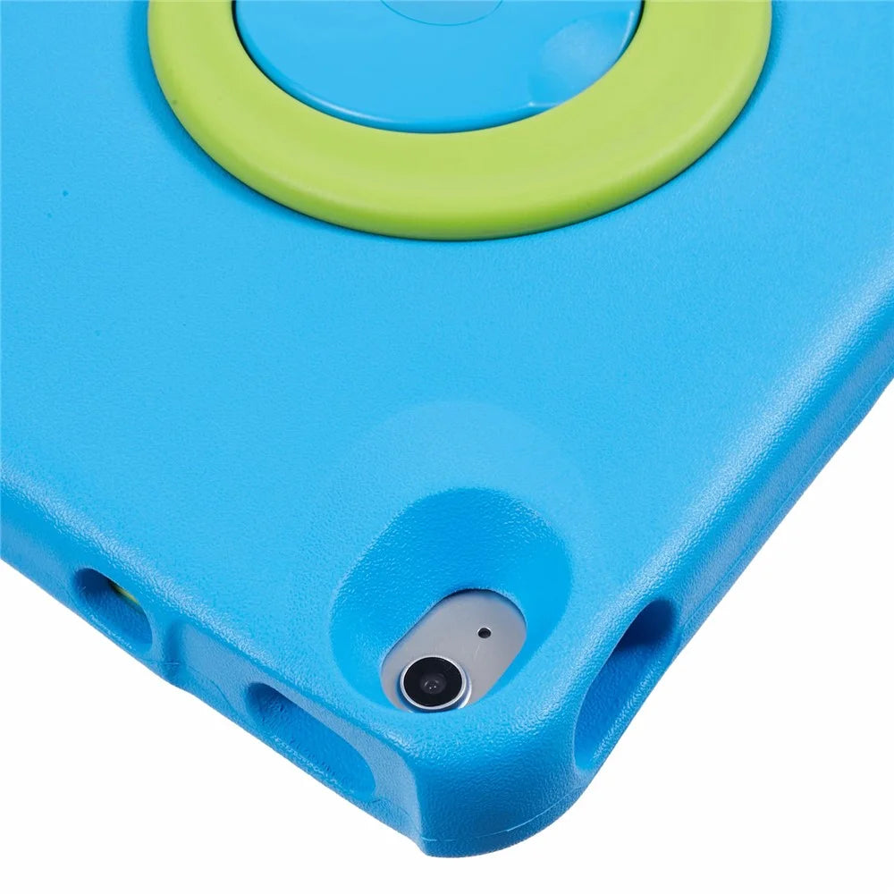 PEPKOO For iPad Air 13 (2026) / (2025) / (2024) Shockproof Tablet Case 360-Degree Rotatable PC Kickstand EVA Protective Cover - Blue / Green - 7