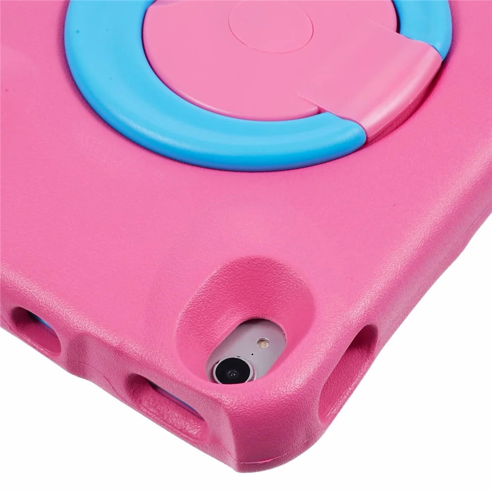 PEPKOO For iPad Air 11 (2026) / (2025) / (2024) Shockproof Tablet Case 360-Degree Rotatable PC Kickstand EVA Protective Cover - Rose / Blue - 7
