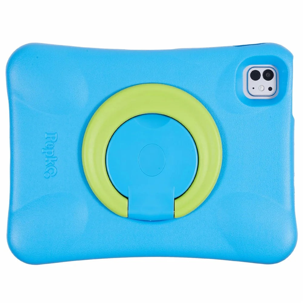 PEPKOO For iPad Pro 11 (2025) / 11 (2024) Shockproof Tablet Case 360-Degree Rotatable PC Kickstand EVA Protective Cover - Blue / Green - 5