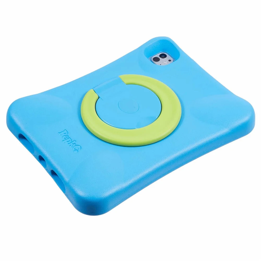 PEPKOO For iPad Pro 11 (2025) / 11 (2024) Shockproof Tablet Case 360-Degree Rotatable PC Kickstand EVA Protective Cover - Blue / Green - 6